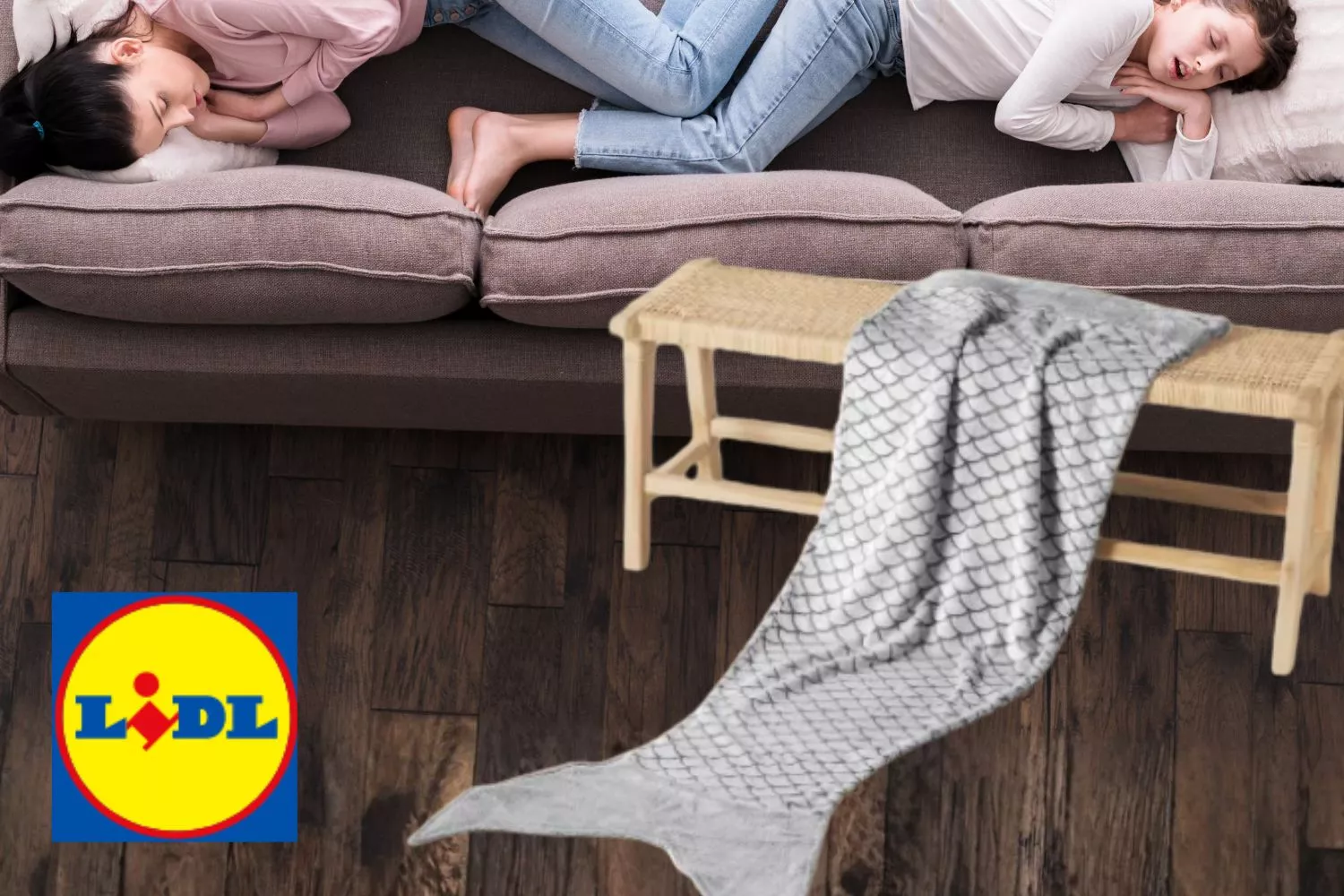 Lidl recupera su manta efecto "cola de sirena" / Fotomontaje CONSUMIDOR GLOBAL