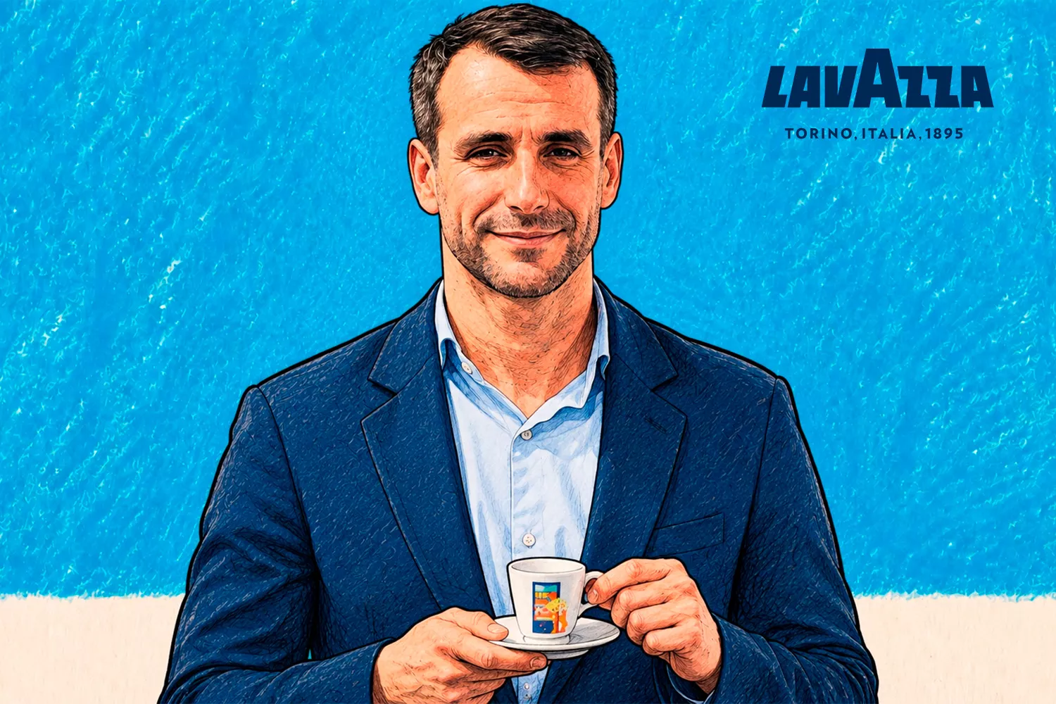 Toni Salort, responsable de ventas de Lavazza en España y Portugal / Fotomontaje CONSUMIDOR GLOBAL