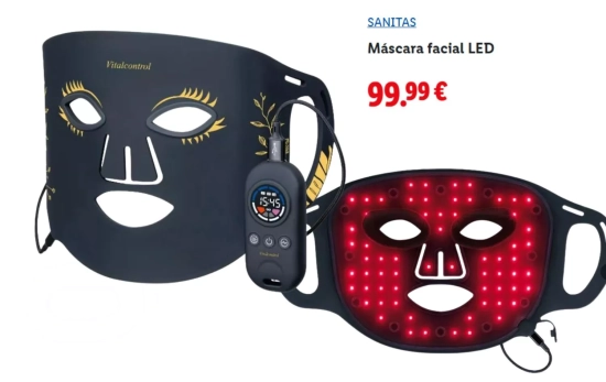 Máscara facial LED/ LIDL Máscara facial LED/ LIDL