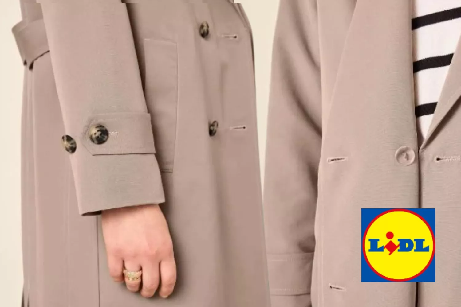 La nueva gabardina de Lidl para este otoño/ Fotomontaje CONSUMIDOR GLOBAL