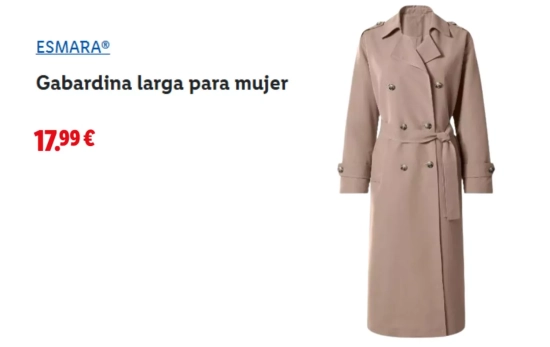 Gabardina mujer /LIDL Gabardina mujer /LIDL