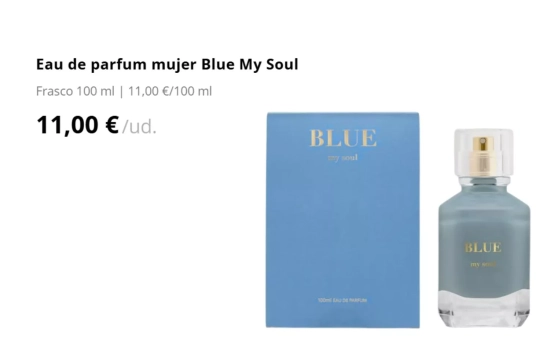 Eau de parfum mujer Blue My Soul/ MERCADONA