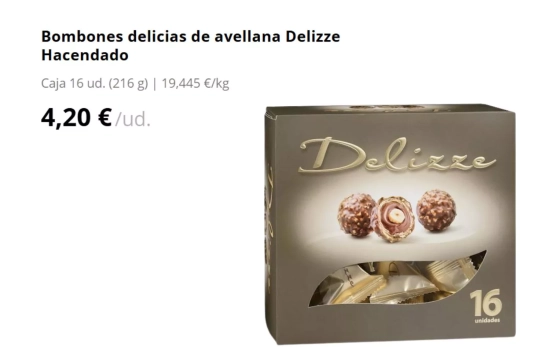 Delizze, bombones de Mercadona Delizze, bombones de Mercadona