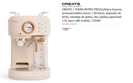 Cafetera Express semiautomática Arena/ CREATE Cafetera Express semiautomática Arena/ CREATE