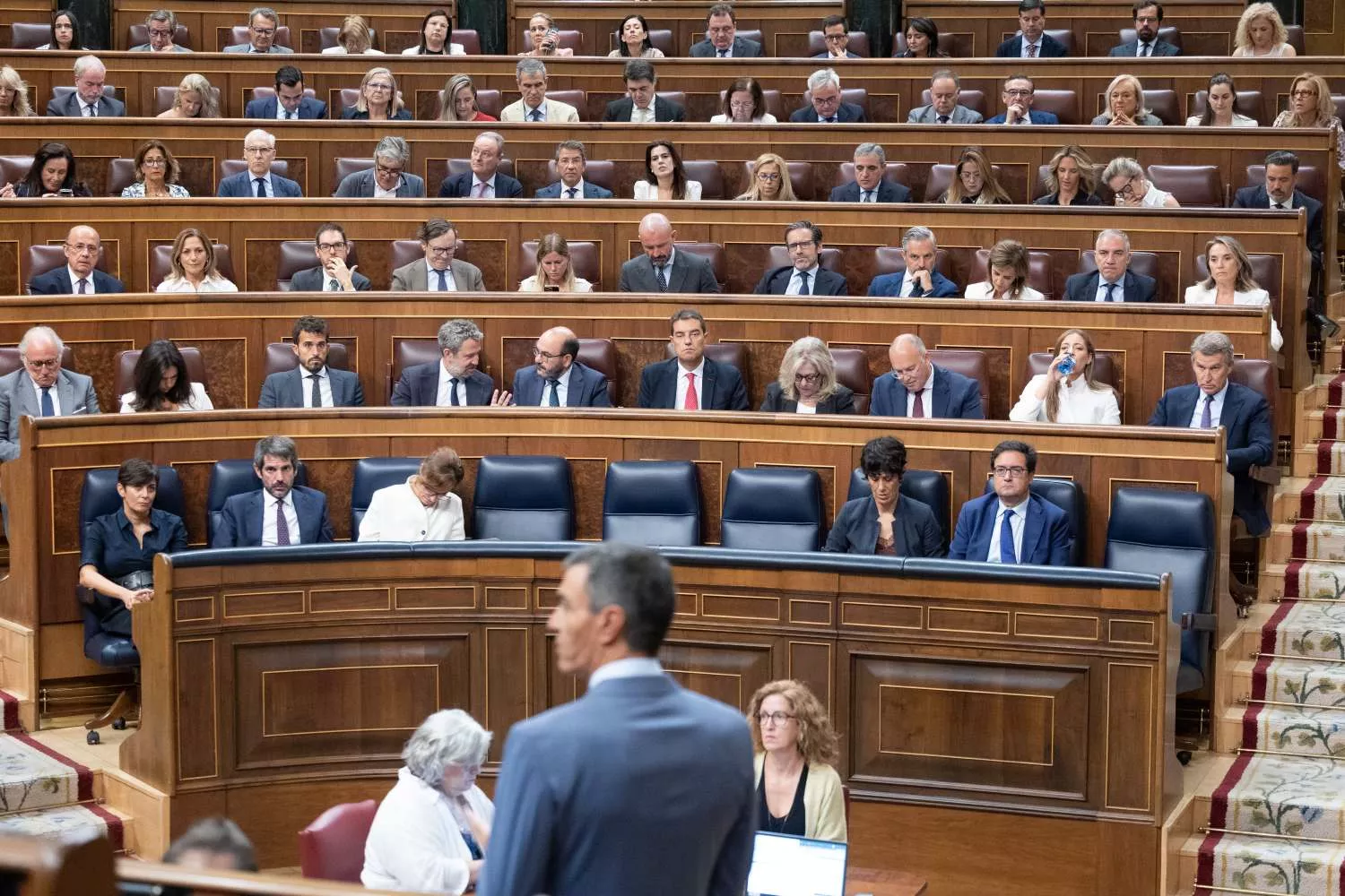 El presidente del Gobierno, Pedro Sánchez, interviene durante una sesión de control al Gobierno / EUROPA PRESS - JESUS HELLÍN