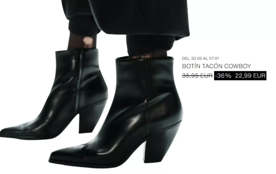 BOTÍN TACÓN COWBOY/ ZARA