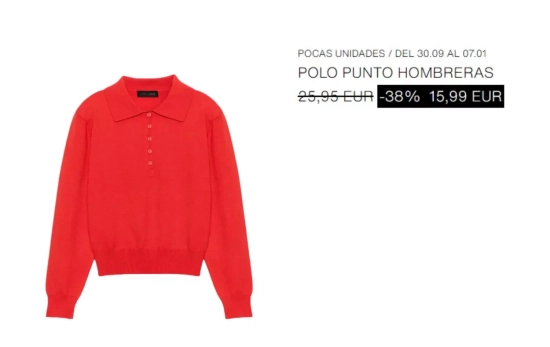 POLO PUNTO HOMBRERAS/ ZARA
