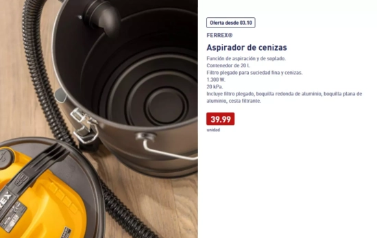 Aspirador cenizas/ ALDI Aspirador cenizas/ ALDI