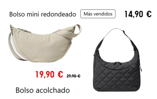 Bolsos acolchados/ Uniqlo Bolsos acolchados/ Uniqlo