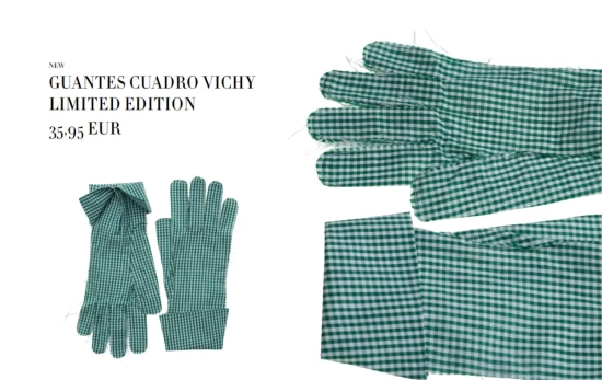 GUANTES CUADRO VICHY LIMITED EDITION/ ZARA GUANTES CUADRO VICHY LIMITED EDITION/ ZARA