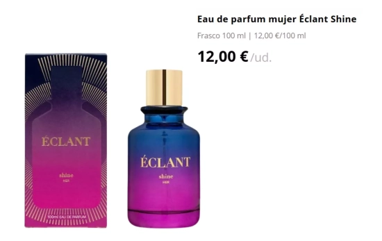 Eau de parfum mujer Éclant Shine/ MERCADONA Eau de parfum mujer Éclant Shine/ MERCADONA