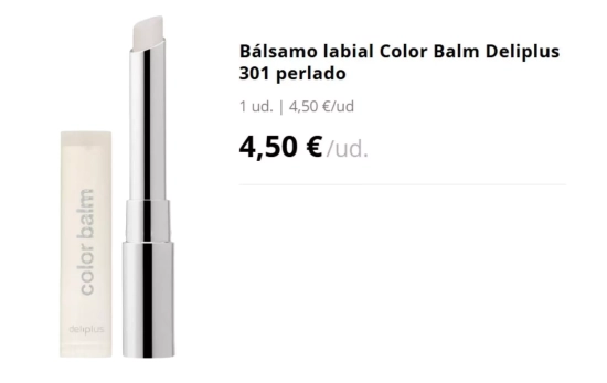 Bálsamo labial Color Balm Deliplus 301 perlado/ MERCADONA Bálsamo labial Color Balm Deliplus 301 perlado/ MERCADONA