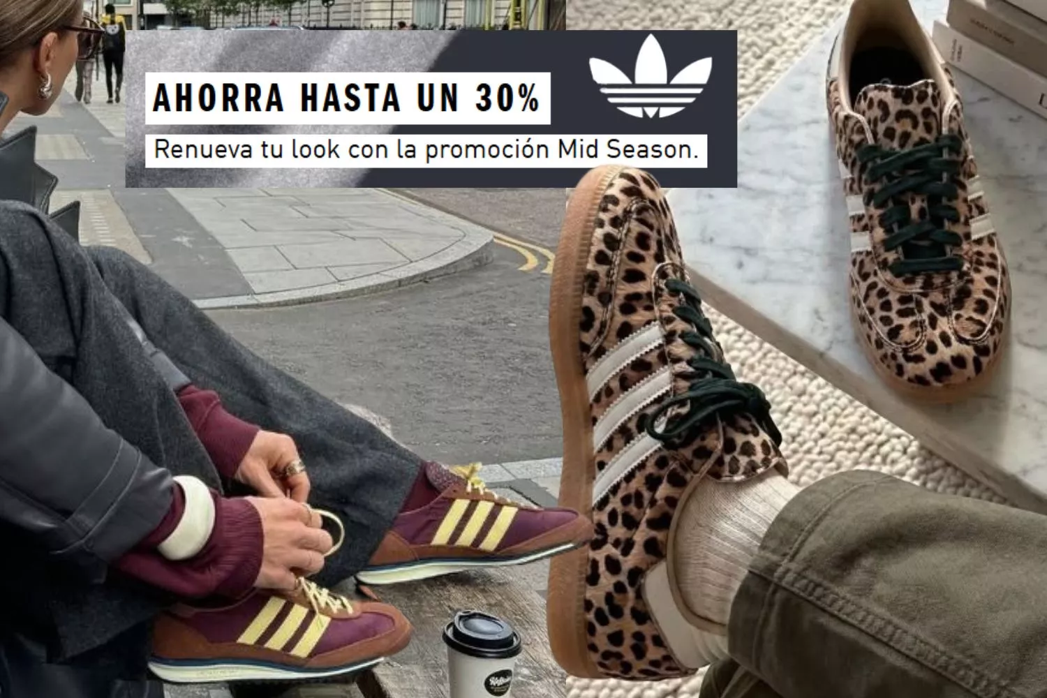 Adidas rebaja sus zapatillas más estilosas y a la moda, hasta un 30 % de descuento/ Fotomontaje Consumidor Global Adidas rebaja sus zapatillas más estilosas y a la moda, hasta un 30 % de descuento/ Fotomontaje Consumidor Global