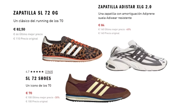 Adidas en oferta por su Mid Season Sale/ ADIDAS.ES Adidas en oferta por su Mid Season Sale/ ADIDAS.ES