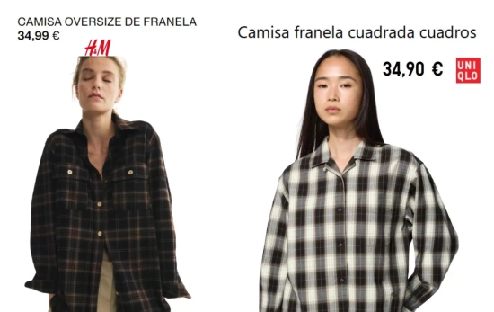 Camisas cuadros/ H&M y Uniqlo
