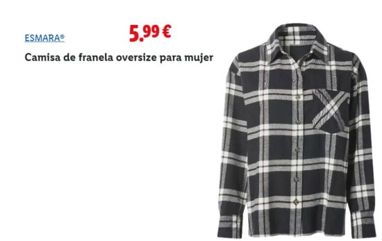 Camisa a cuadros oscura/ LIDL