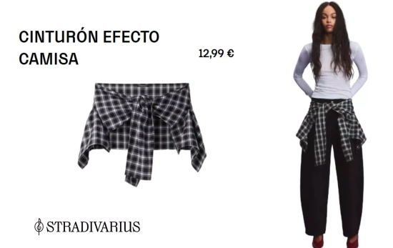 Cinturón efecto camisa anudada/ STRADIVARIUS