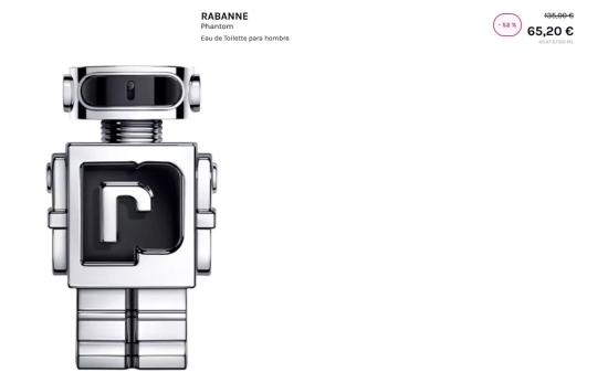 RABANNE Phantom Eau de Toilette para hombre/ DRUNI RABANNE Phantom Eau de Toilette para hombre/ DRUNI
