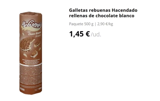 Galletas Rebuenas/ MERCADONA Galletas Rebuenas/ MERCADONA