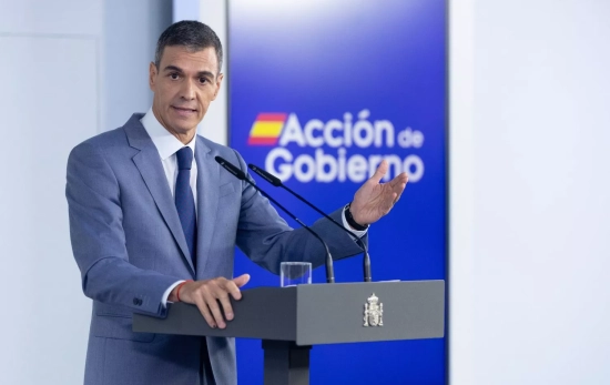 El presidente del Gobierno, Pedro Sánchez, durante una rueda de prensa posterior al Consejo de Minis El presidente del Gobierno, Pedro Sánchez, durante una rueda de prensa posterior al Consejo de Minis