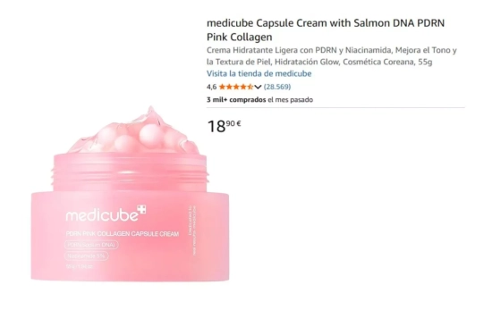 PDRN Pink Collagen Capsule Cream de Medicube/ AMAZON