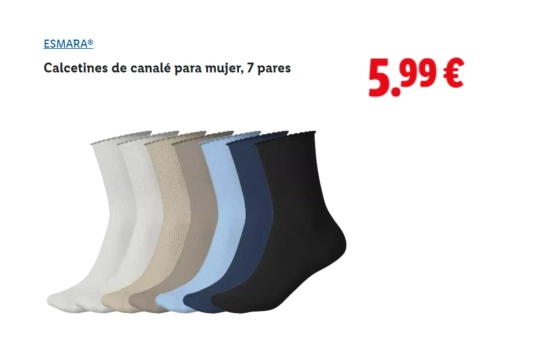 Calcetines de canalé/ LIDL Calcetines de canalé/ LIDL