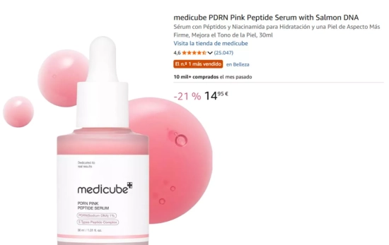 Medicube PDRN Pink Peptide Serum with Salmon DNA/ AMAZON Medicube PDRN Pink Peptide Serum with Salmon DNA/ AMAZON