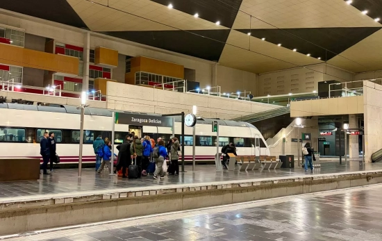 Un ten en la estación Zaragoza Delicias / EUROPA PRESS Un ten en la estación Zaragoza Delicias / EUROPA PRESS