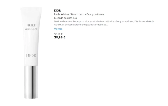 Dior Huile Abricot Sérum para uñas y cutículas/ PRIMOR Dior Huile Abricot Sérum para uñas y cutículas/ PRIMOR