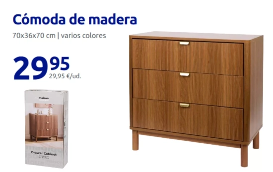 Cómoda de madera/ ACTION Cómoda de madera/ ACTION