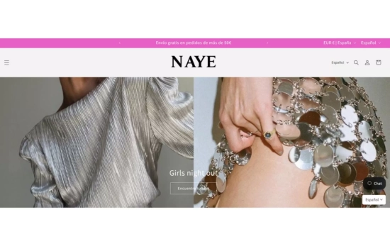 Imagen de la web 'Naye The Brand' / CG