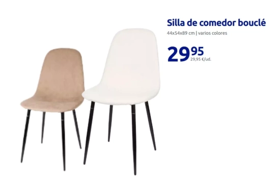 Sillas tejido bouclé/ ACTION Sillas tejido bouclé/ ACTION