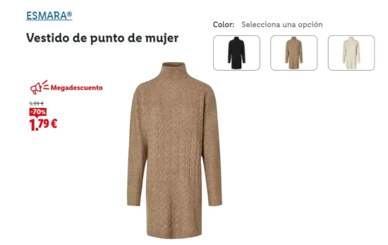 Vestido de punto Esmara/ LIDL Vestido de punto Esmara/ LIDL