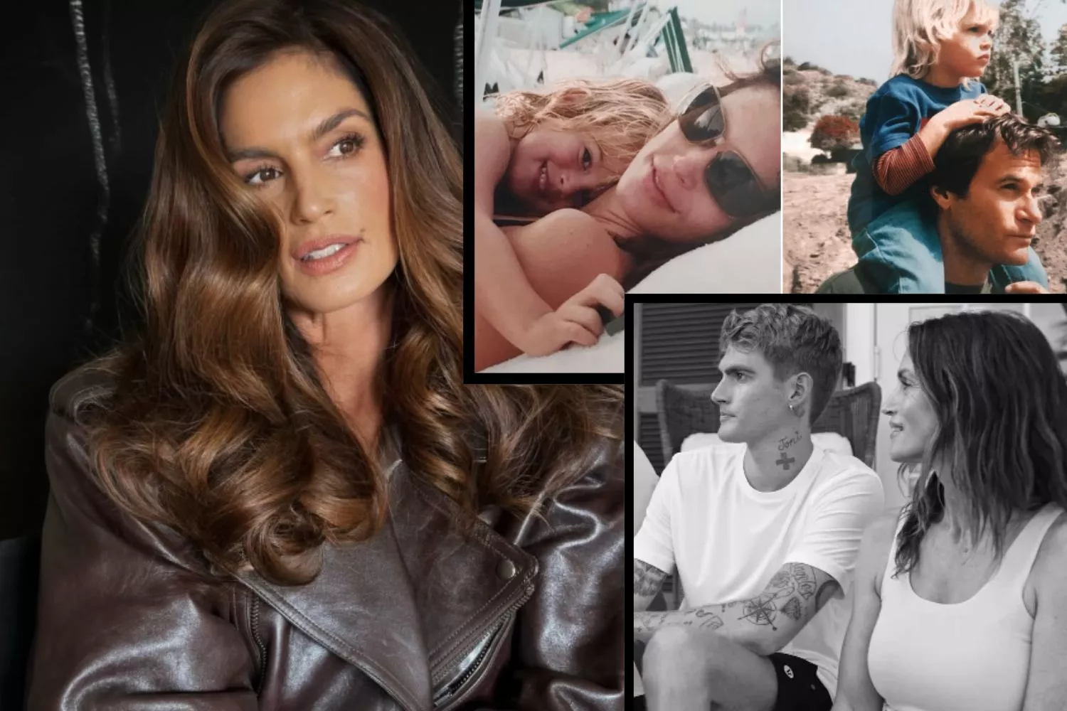 Fotografías de Cindy Crawford con su hijo / Fotomontaje CONSUMIDOR GLOBAL