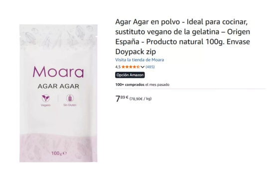 Agar-agar/ AMAZON Agar-agar/ AMAZON