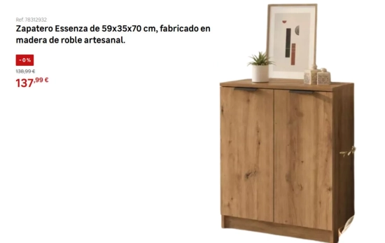 Zapatero Essenza de 59x35x70 cm/ LEROY MERLIN