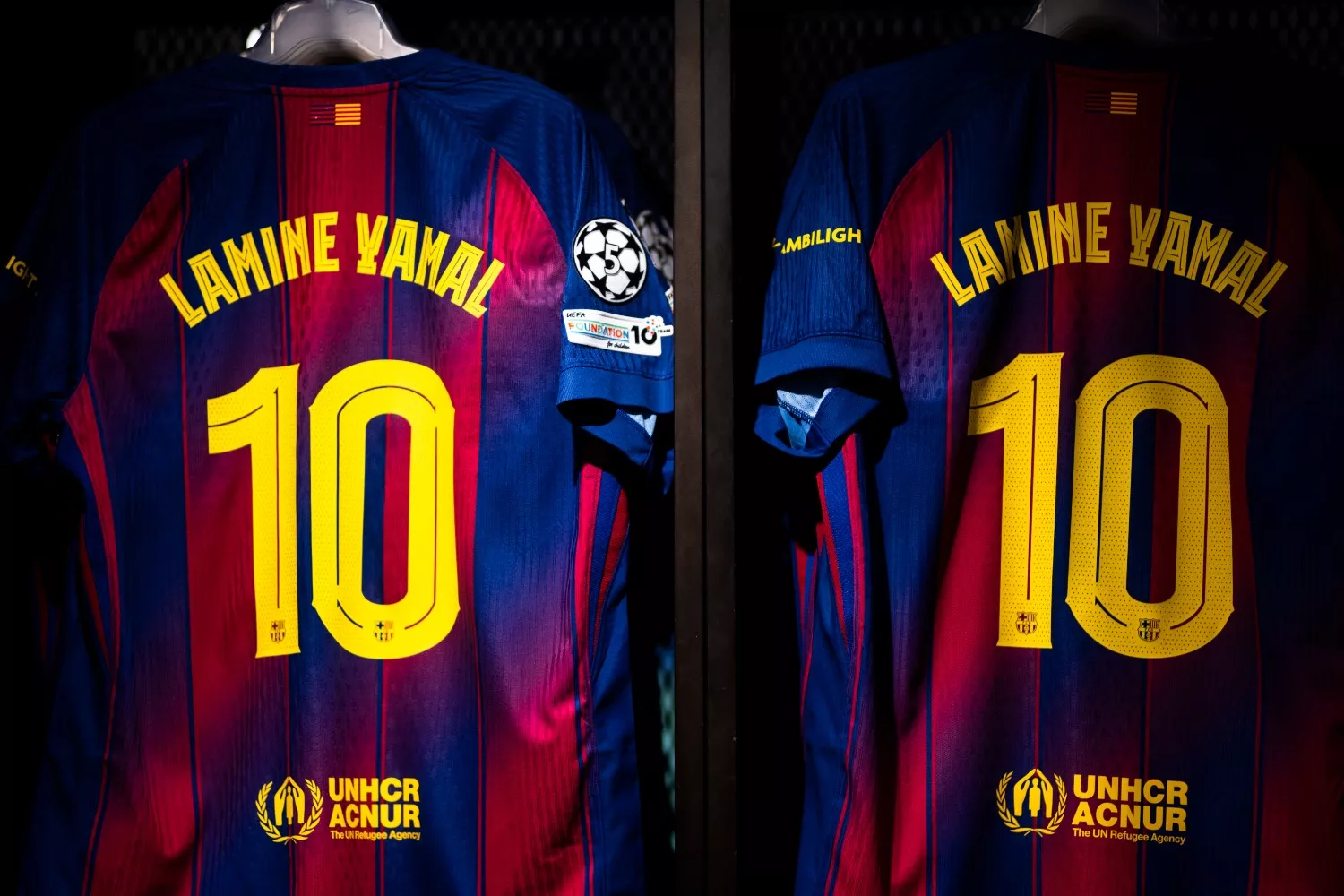 Varias camisetas del futbolista Lamine Yamal / Lorena Sopêna - EP