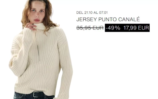JERSEY PUNTO CANALÉ/ ZARA
