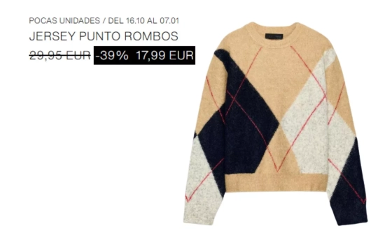 JERSEY PUNTO ROMBOS/ ZARA