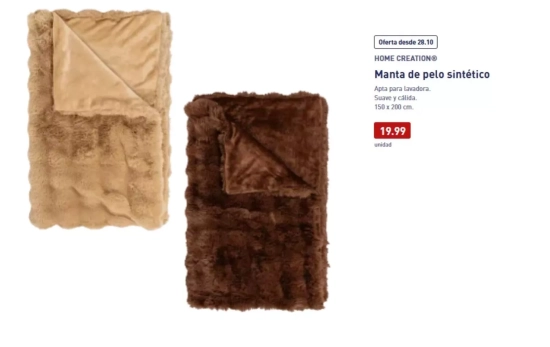 Manta de pelo sintético/ ALDI