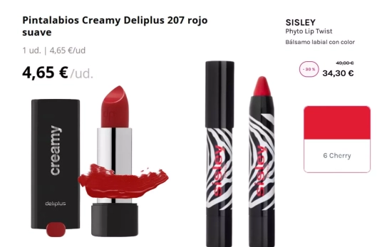 Un rojo suave que recuerda al cereza de Sisley Paris/ Fotomontaje CG Un rojo suave que recuerda al cereza de Sisley Paris/ Fotomontaje CG