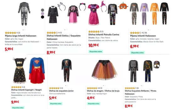 Disfraces Halloween/ LIDL Disfraces Halloween/ LIDL