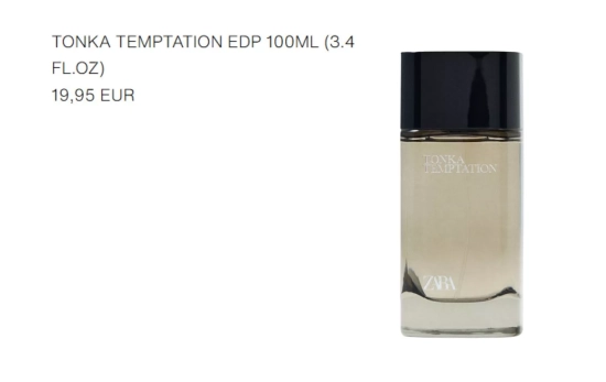 Tonka Temptation EDP/ ZARA