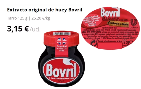 Extracto original de buey Bovril/ MERCADONA