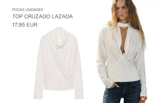 TOP CRUZADO LAÇADA/ ZARA