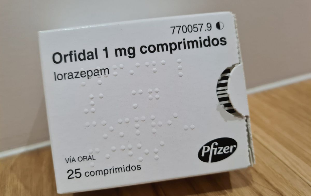Una caja de Orfidal, pastillas contra la ansiedad cuyo principio activo es el Lorazepam / MARTA PEIRO