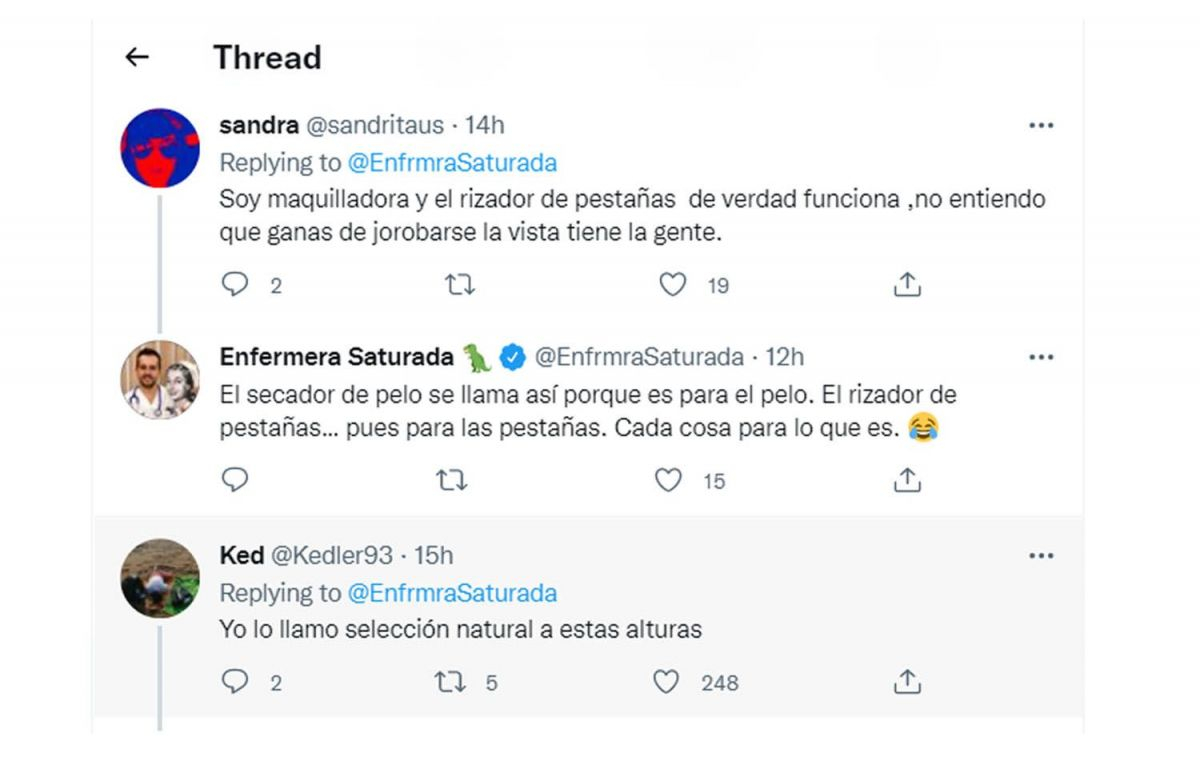  Comentarios del hilo de Enfermera Saturada / TWITTER @EnfrmraSaturada 