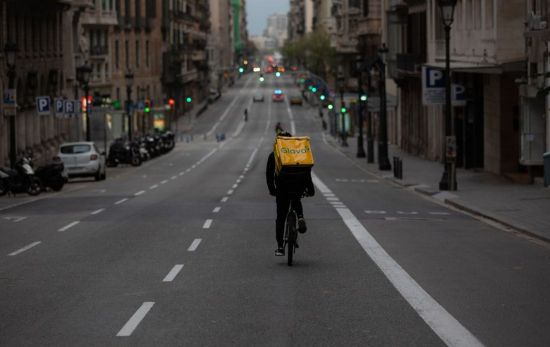 Un repartidor de Glovo / EP